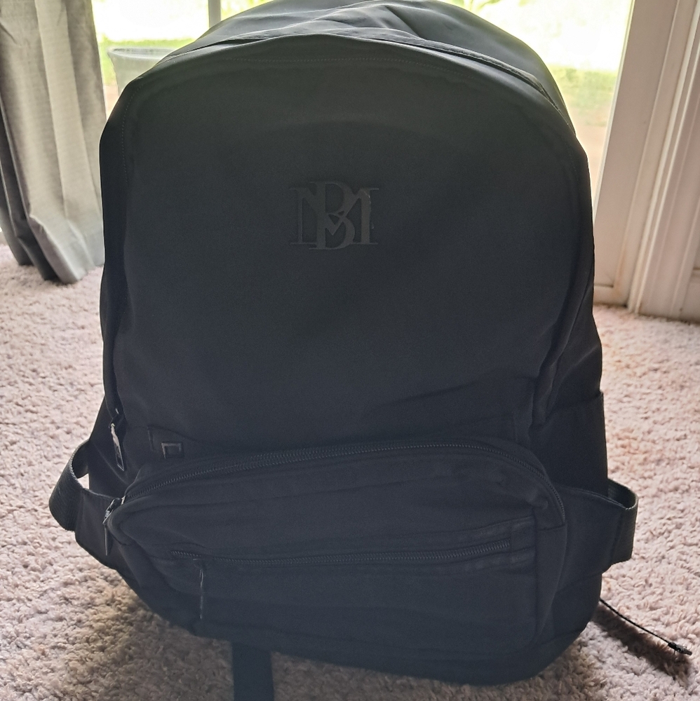 Badgley Mischka Nylon Black Backpack With Detachable Fanny NWT Travel